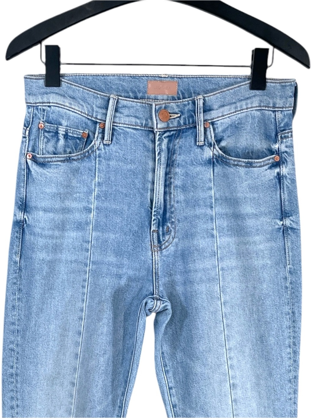 Mother Denim Insider Crop Pointy Fray Jeans size 28 in Lets Get it Together Wash - Picture 7 of 13